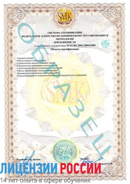 Образец сертификата соответствия (приложение) Фрязино Сертификат OHSAS 18001